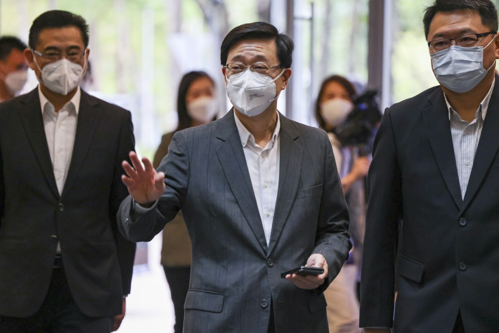 Hong Kong chief executive candidate John Lee has lost his YouTube campaign channel. Photo: Jelly Tse
