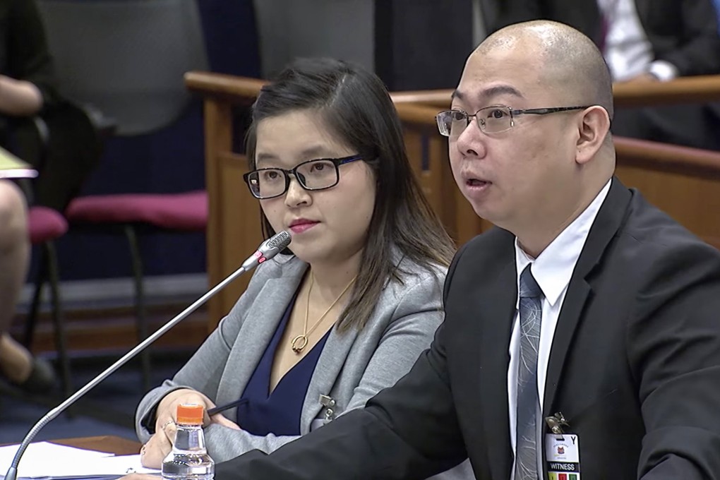 Terry Xu (right), chief editor of the Online Citizen, at a public hearing in Singapore on the definitions of facts and truth. Photo: govsg youtube screenshot