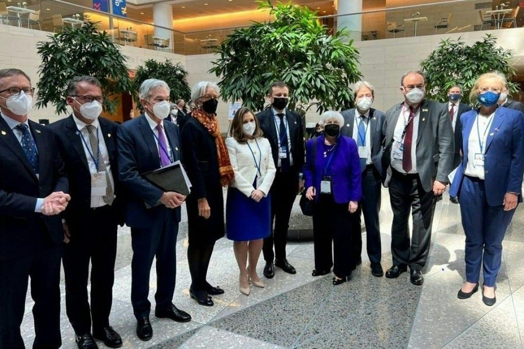 US Treasury Secretary Janet Yellen led a multi-nation walkout of a meeting of finance officials when Russian officials spoke, in protest against Moscow’s invasion of Ukraine. Photo: Government of Canada
