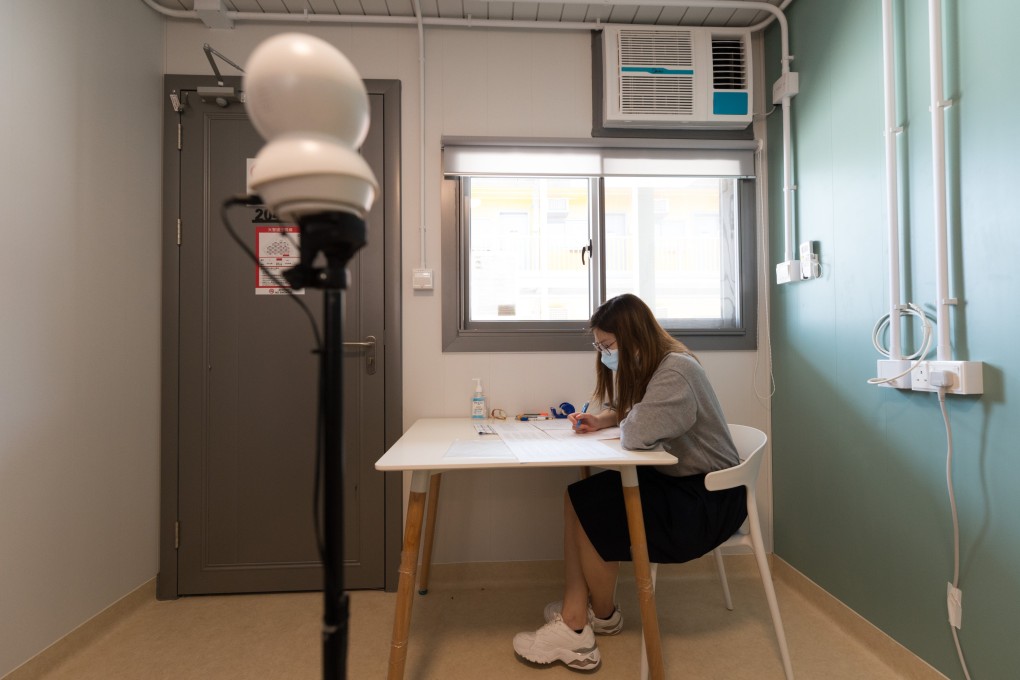 A special exam centre at the Penny’s Bay quarantine camp. Photo: Handout