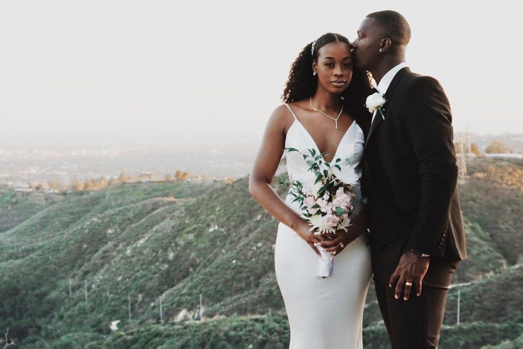 Kiara and Joel Brokenbrough of Los Angeles decided to have a cheap wedding under US$500. Her dress cost US$47 from Shein. Photo: Instagram