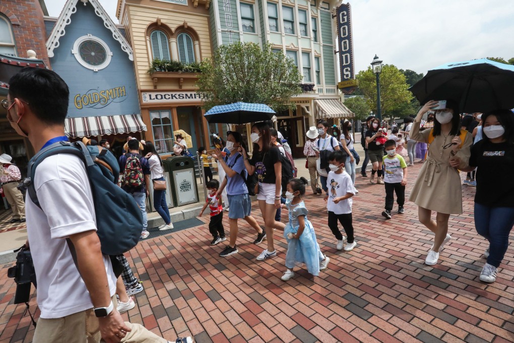 Visitors flock to Disneyland after it reopened to the public on Thursday.  Photo: Jonathan Wong