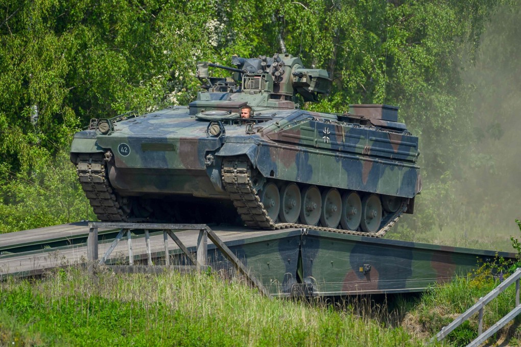 A German Marder-type tank. Ukraine has asked Berlin to supply it with heavier weapons. File photo: AFP