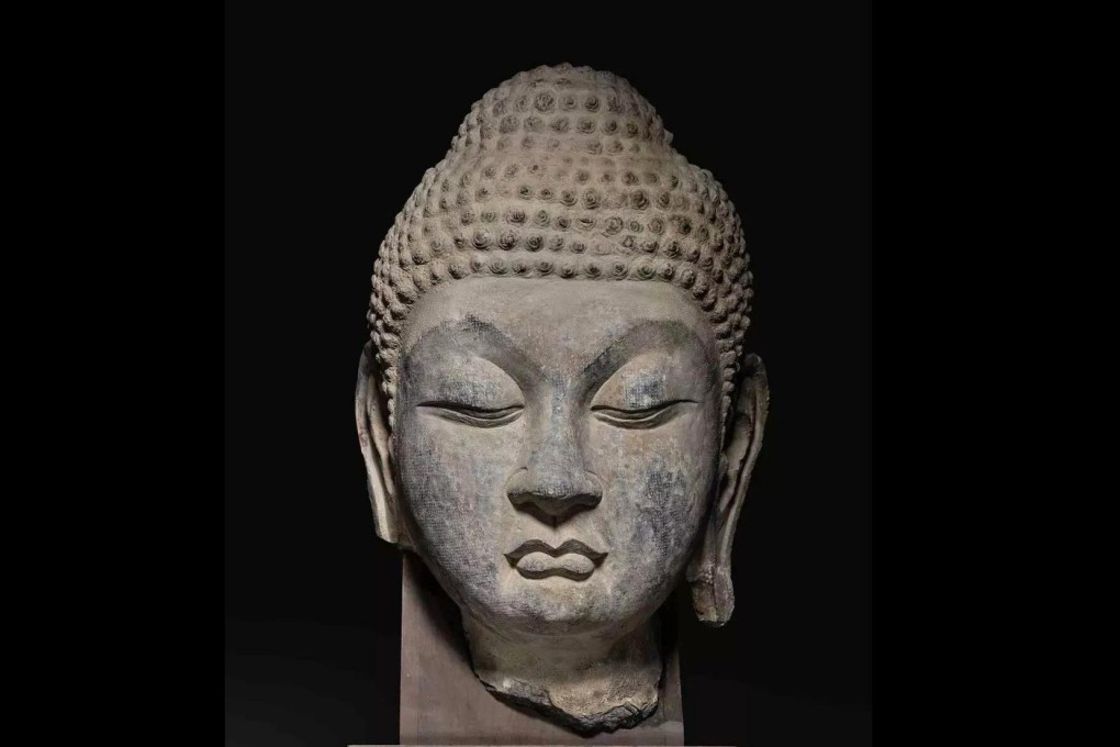This statue of a Buddha head caused controversy in 2018 when it was removed from Sotheby’s New York autumn auction because it looked similar to a precious statue stolen from China’s Longmen Grottos in Henan province. Photo: Twitter