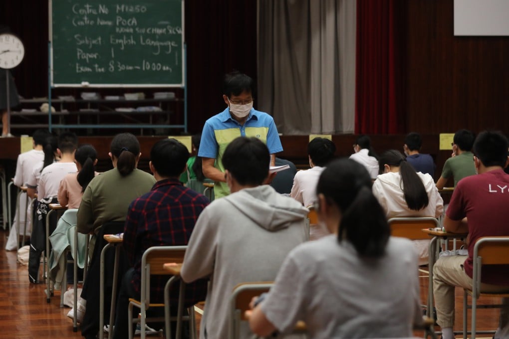 Students taking Hong Kong’s university entrance exams. Photo: Xiaomei Chen