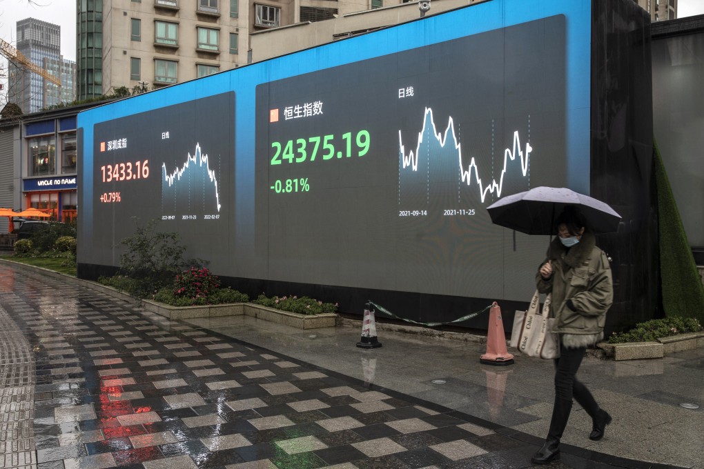 China’s stocks will probably extend their declines as investors have not fully priced in the economic damage from Covid-19 lockdowns, says UBP. Photo: Bloomberg