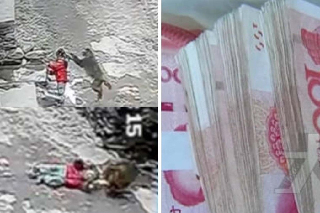 A wild money tries to ‘kidnap’ a girl, and a cleaner finds 70,000 yuan in a bag. Photo: SCMP composite