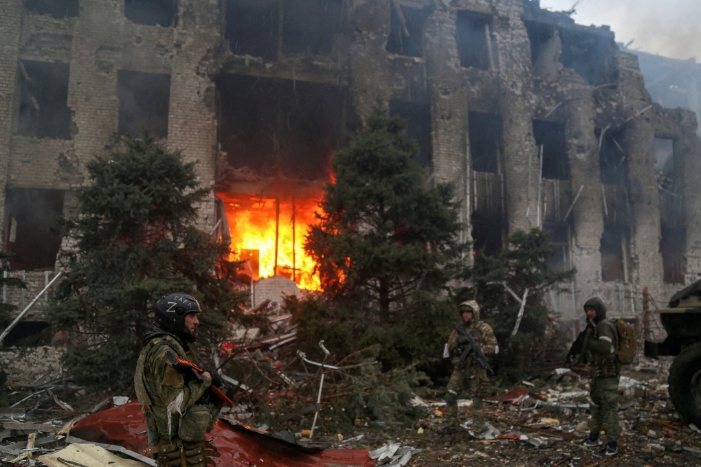 The destroyed administration building of the Azovstal Iron and Steel Works in Mariupol. Photo: Reuters