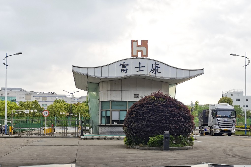 Foxconn Technology Group’s manufacturing operations in Kunshan have run under a “closed-loop” system, which confines employees within its four local campuses, since a citywide lockdown started in early April. Photo: Ann Cao