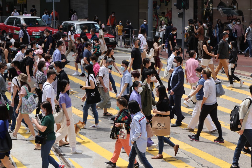 Crowds in Causeway Bay. Hong Kong is opening up after weathering its worst wave of Covid-19 infections. Photo: Jelly Tse