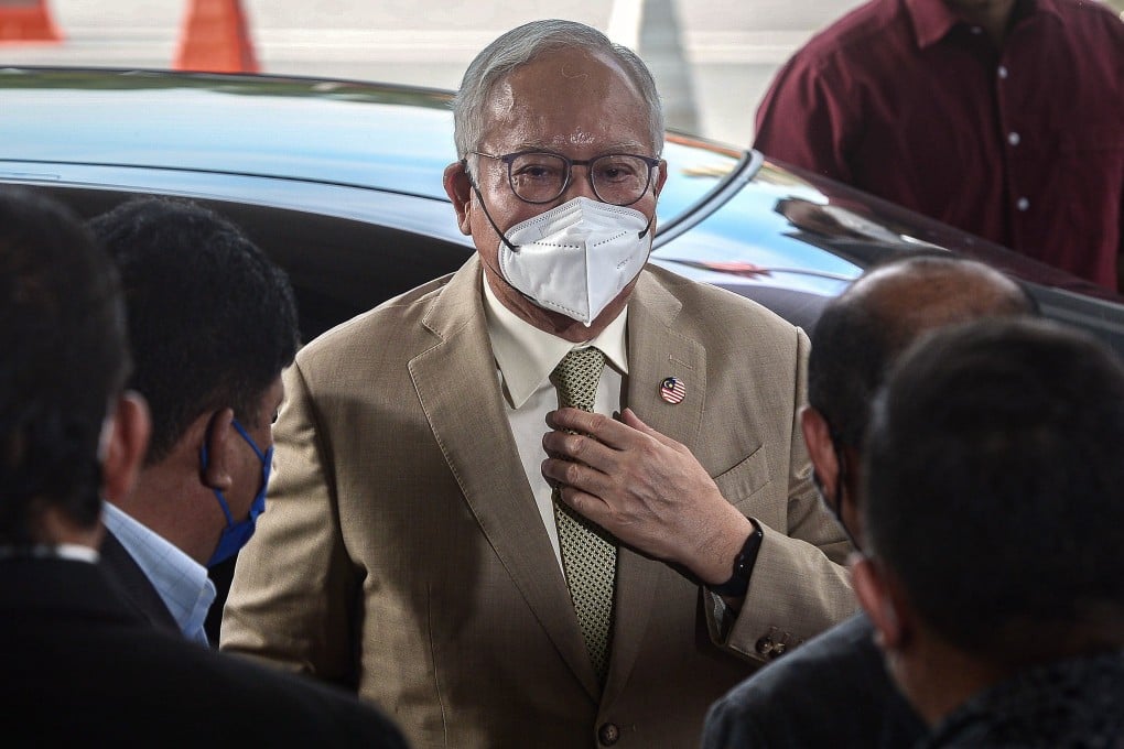 Former Malaysian Prime Minister Najib Razak arrives at court in Kuala Lumpur for a 1MDB trial. The judge who convicted him is now being investigated for corruption. File photo: Bernama/dpa