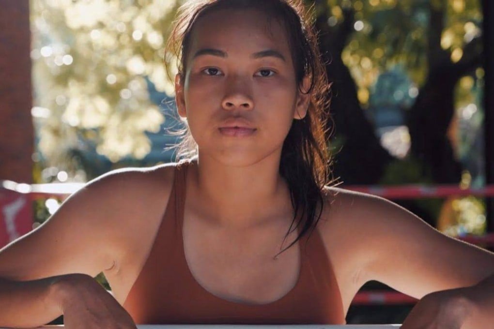 Muay Thai star Nat “Wondergirl” Jaroonsak poses in the ring. Photo: ONE Championship.