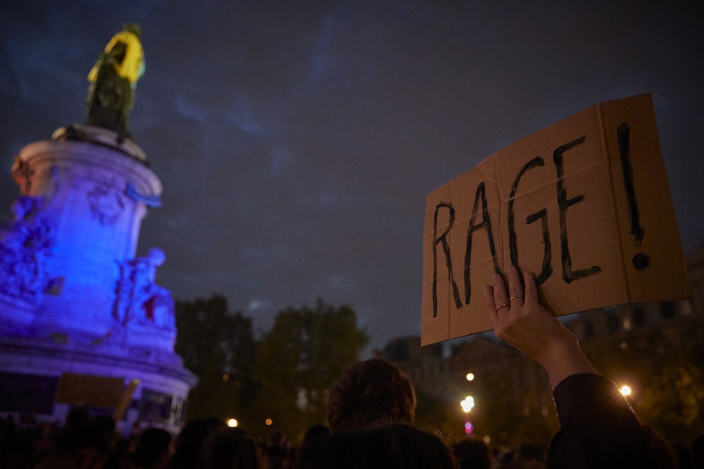 Parisians gather at Place de la Republique to protest against the re-election of French President Emmanuel Macron on April 24 in Paris. Photo: TNS