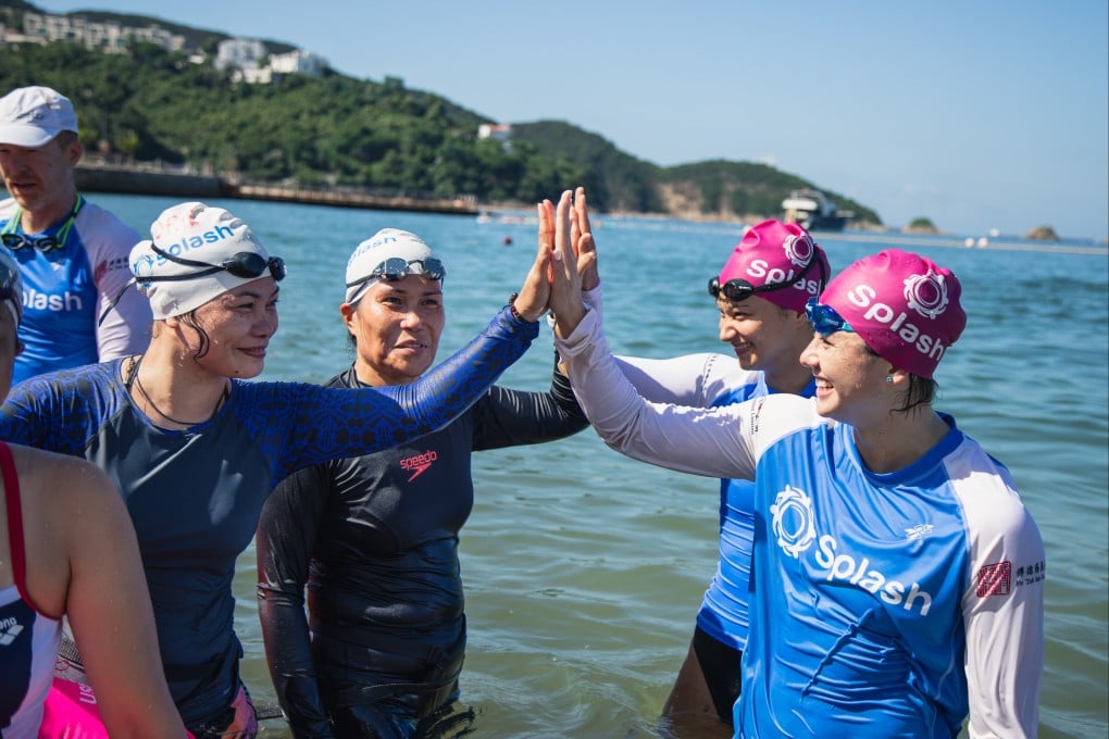 Members of Hong Kong charity Splash Foundation’s Splashers network take inspiration from Hong Kong Olympics swimmers Siobhan Haughey and Camille Cheng. The charity has posted free learn-to-swim videos online ahead of the reopening of the city’s pools and swimming beaches. Photo: Kenny Li