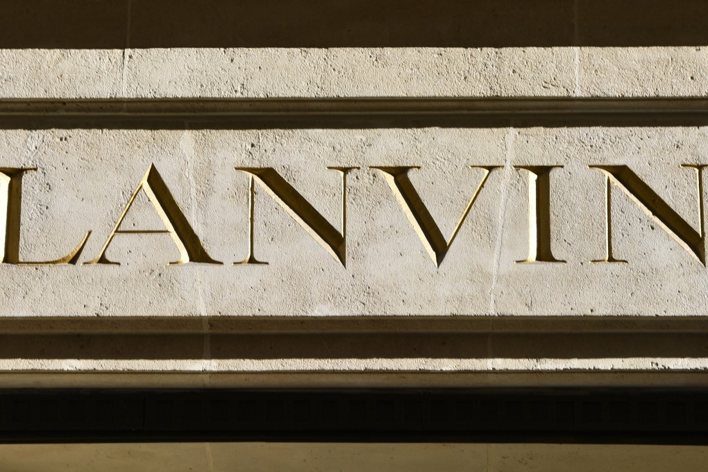 Signage on the Lanvin  headquarters building in Paris. Photo: AFP