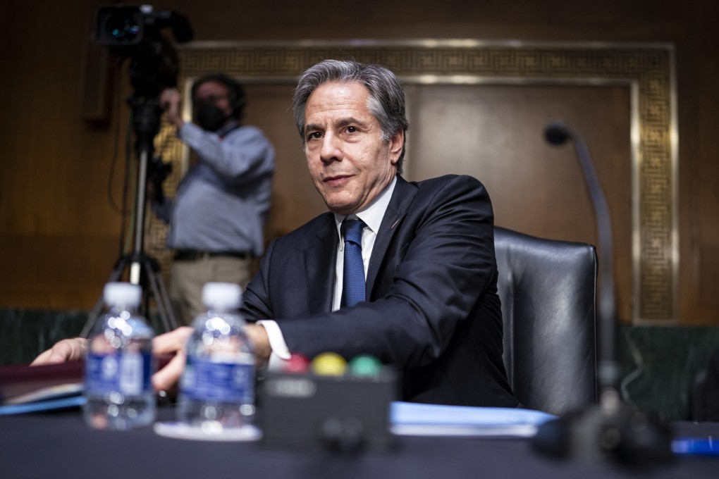 US Secretary of State Antony Blinken appears before a Senate Foreign Relations Committee hearing in Washington on Tuesday. Photo: EPA-EFE