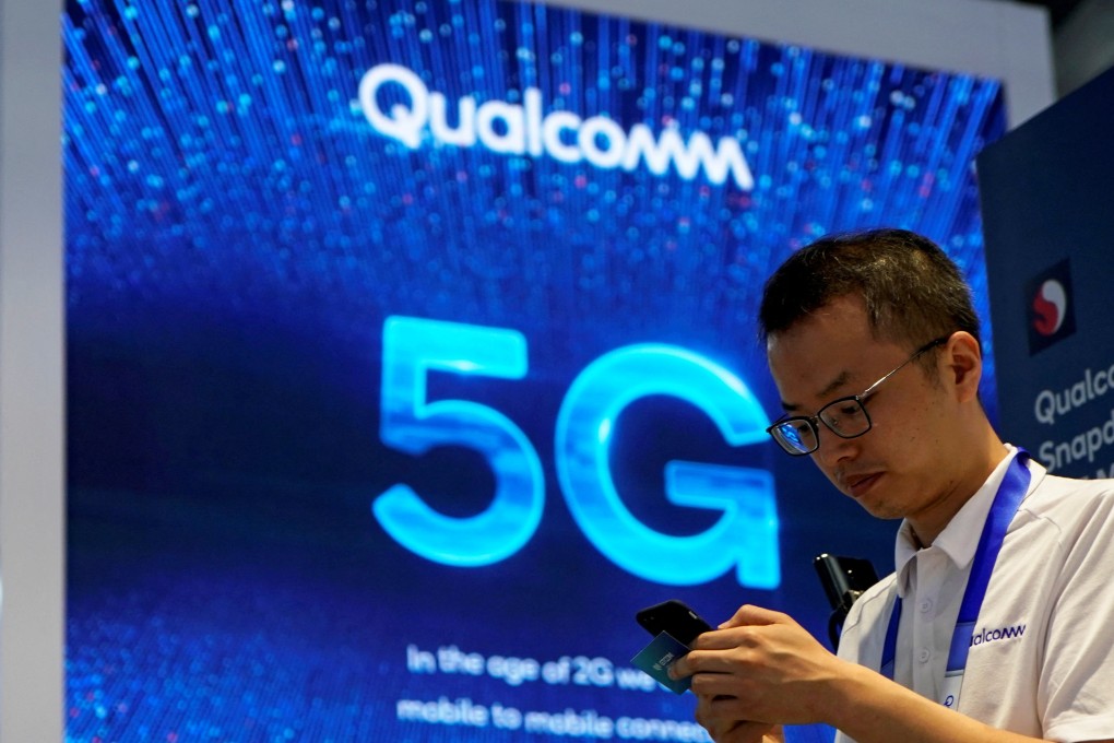 Qualcomm and 5G signs are seen at the Mobile World Congress (MWC) in Shanghai, June 28, 2019. Photo: Reuters