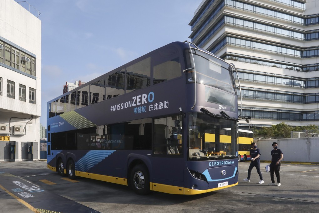 Bravo Transport’s battery-powered double-decker bus can handle hilly terrain and accommodate 113 passengers. Photo: Jonathan Wong