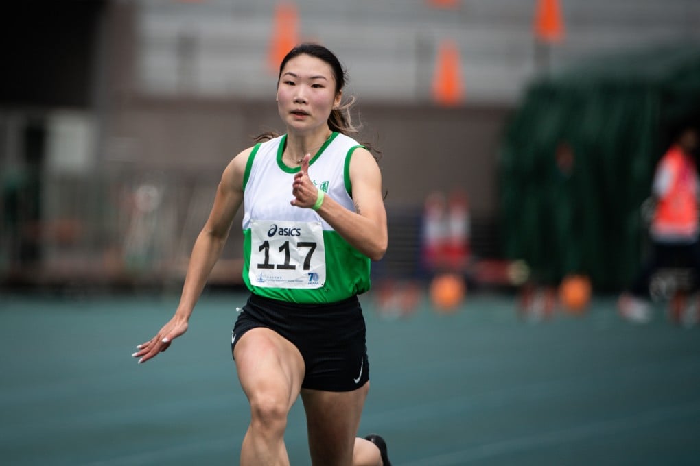 Sprinter Leung Kwan-yi will be one to watch in the 100 metres at the 2022 Trial at Tseung Kwan O Sports Ground. Photo: HKAAA