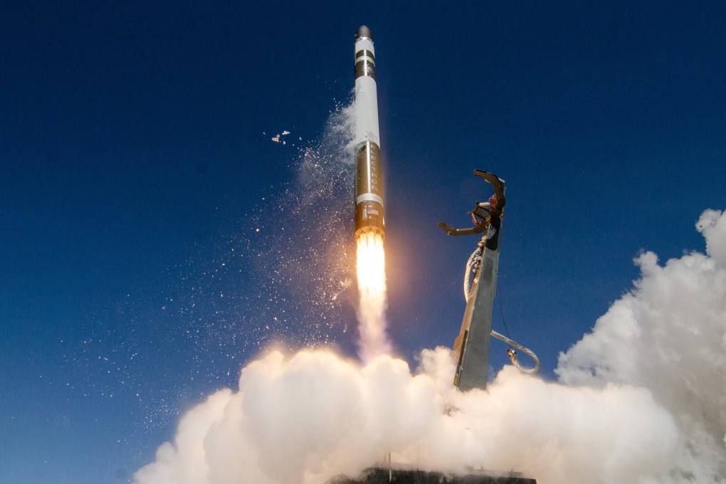 A Rocket Lab Electron rocket lifts off from the company’s launch site in Mahia, New Zealand, in 2019. Photo: Rocket Lab Handout via Reuters