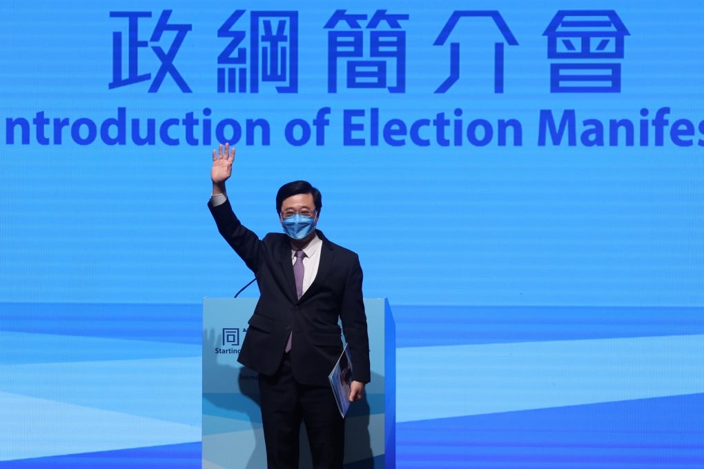 Beijing-backed John Lee is the only candidate for Hong Kong’s leadership election. Photo: Yik Yeung-man