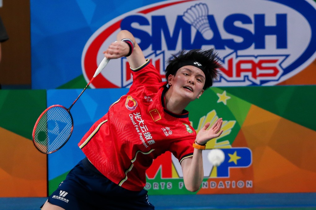 Wang Zhiyi claimed
a famous win over Japan’s world champion Akane Yamaguchi. Photo: Xinhua