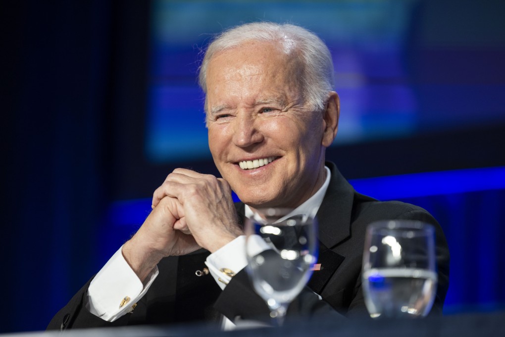 US President Joe Biden attends the White House Correspondents’ Association (WHCA) dinner in Washington on Saturday. The annual dinner raises money for WHCA scholarships and honors the recipients of the organization’s journalism awards. Photo: EPA/Bloomberg