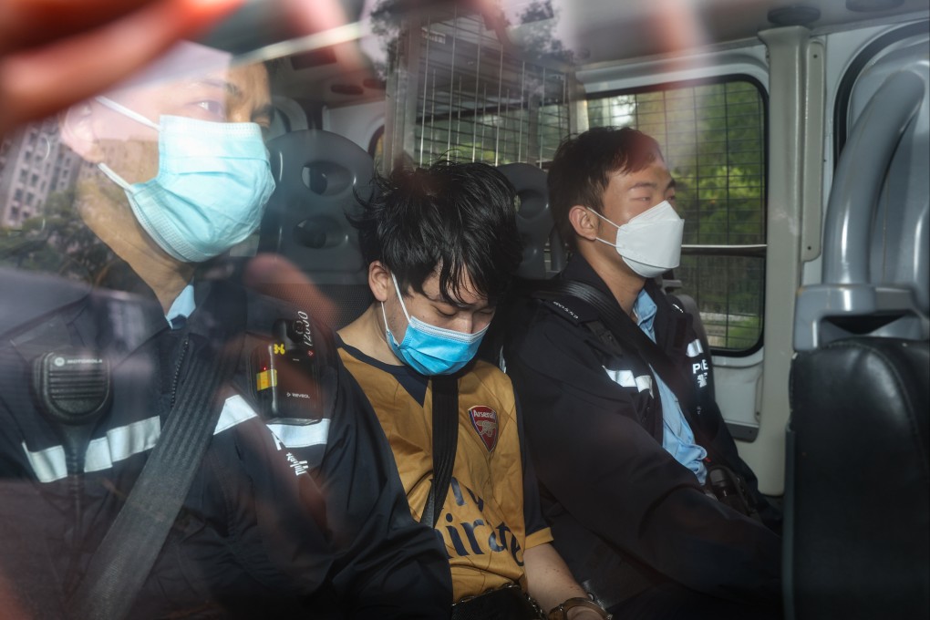Ng Ka-sing (centre) appeared before Tuen Mun Court on Monday morning to face a count of murder. Photo: Yik Yeung-man