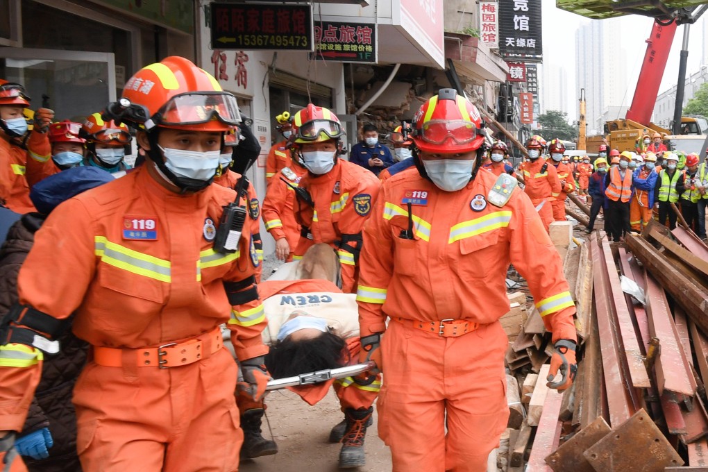 Seven people have been pulled from the rubble, with the latest rescue taking place more than 50 hours into the search effort. Photo: Xinhua