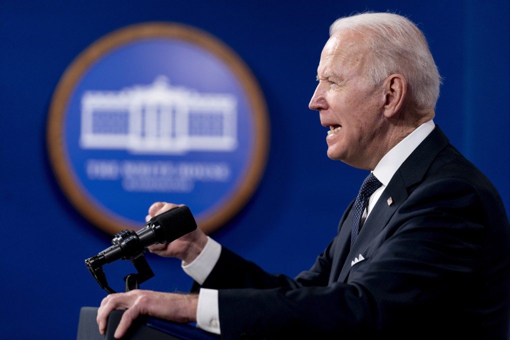 President Joe Biden speaks on the White House Campus in Washington in January. Photo: AP