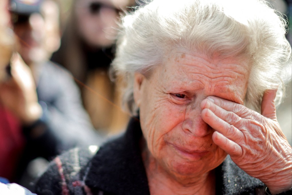 A woman from the Mariupol area, the scene of an evacuation attempt on Monday. Photo: Reuters