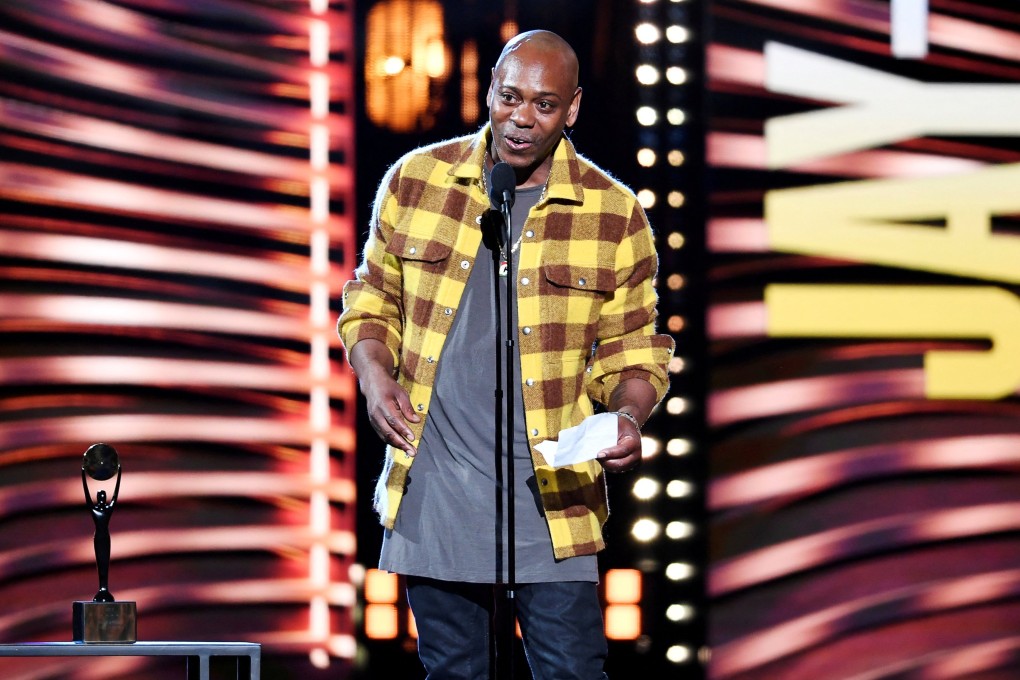 Dave Chappelle introduces Jay-Z during the Rock and Roll Hall of Fame induction ceremony in Cleveland, Ohio in October 2021. Photo: Reuters