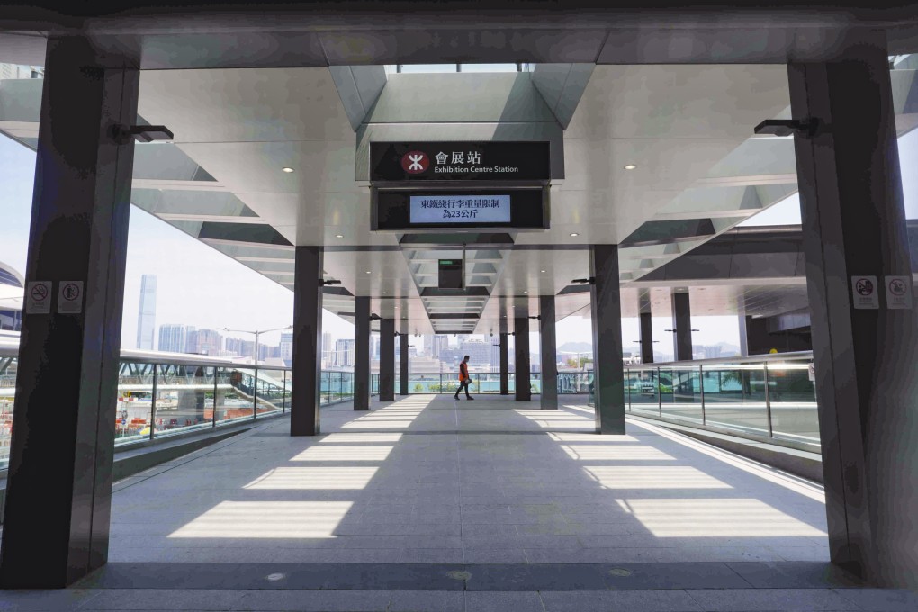 The newly built Exhibition Centre station. Photo: Sam Tsang