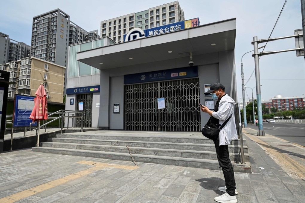 Closed subway stations have disrupted commutes for people in Beijing. Photo: AFP
