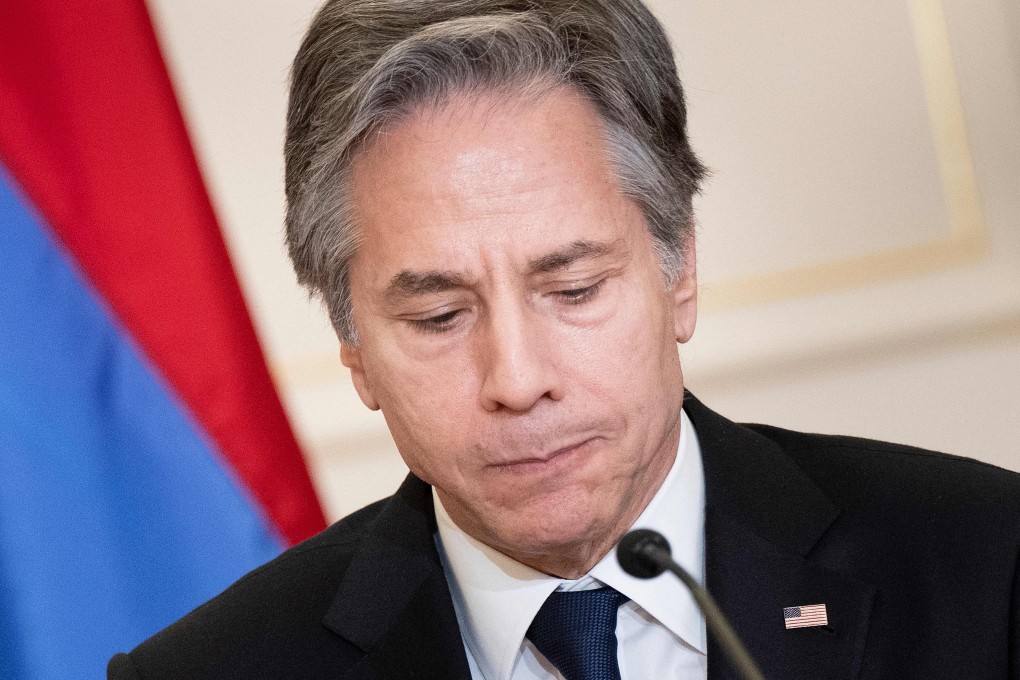 US Secretary of State Antony Blinken listens during an event at the State Department in Washington on Monday. Photo: AFP