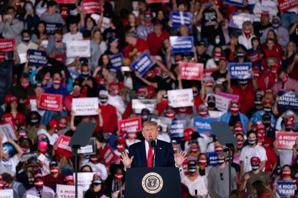 US President Donald Trump speaks at a campaign rally in Macon, Georgia, in October 2020. Photo: AFP