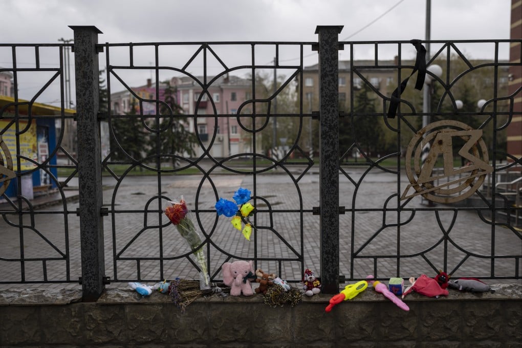 The railway station in Kramatorsk, Ukraine, after a missile strike killed at least 59 people on April 8. File photo: AP