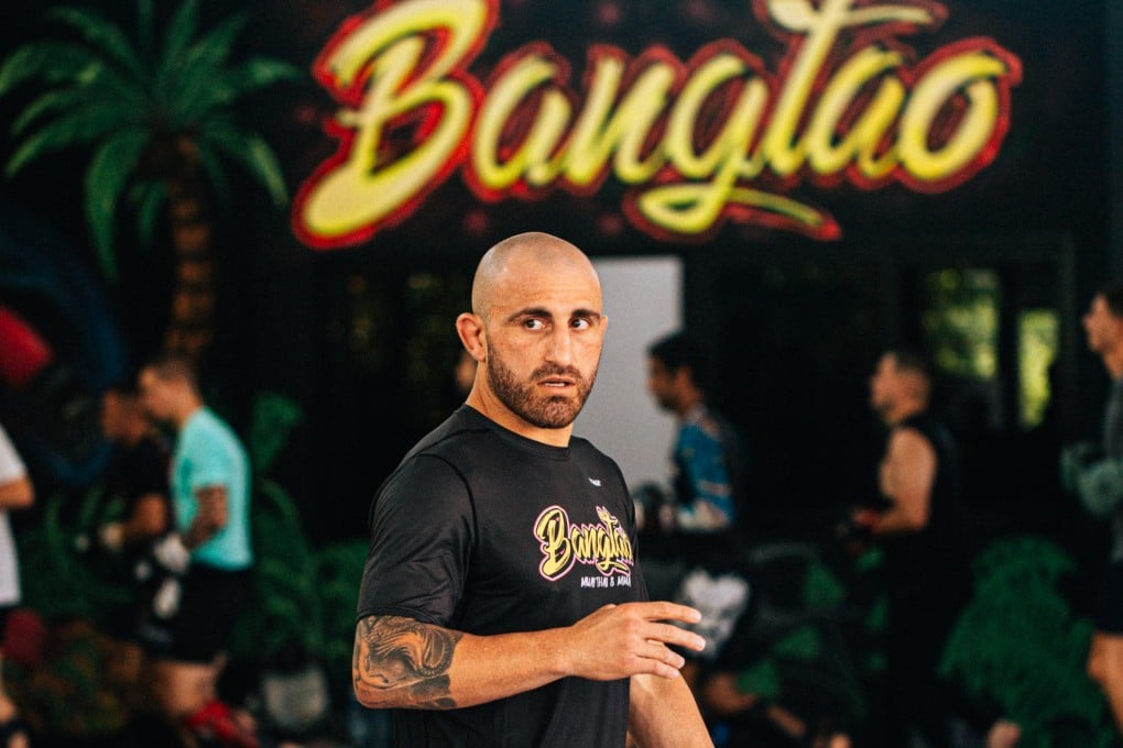 Alex Volkanovski looks on before his seminar at Bangtao Muay Thai & MMA. Photos: Criscarlo Chua