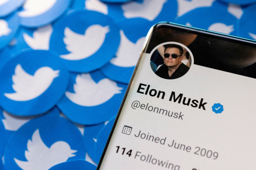 Elon Musk’s Twitter profile. The Tesla owner’s acquisition of the social media company raises questions about what influence China might have on the platform. Photo illustration: Reuters