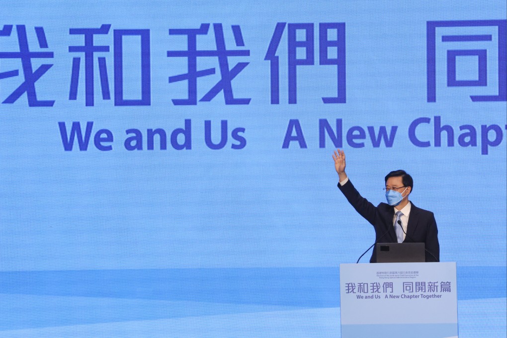 Chief executive candidate John Lee held an election rally on Friday. Photo: Felix Wong