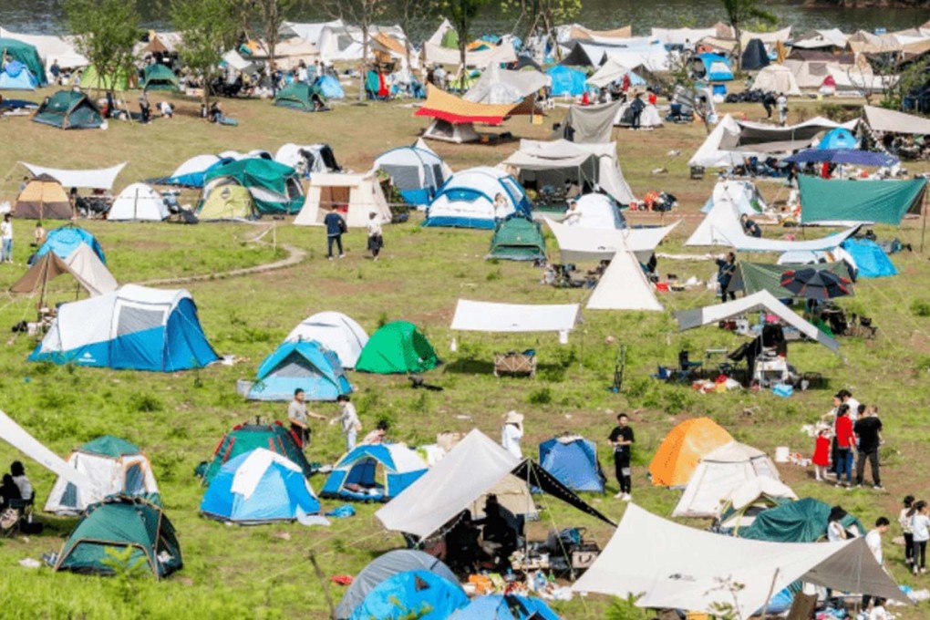 Camping has become a trendy activity in China as people are looking for things to do amid strict Covid-19 rules. Photo: Handout