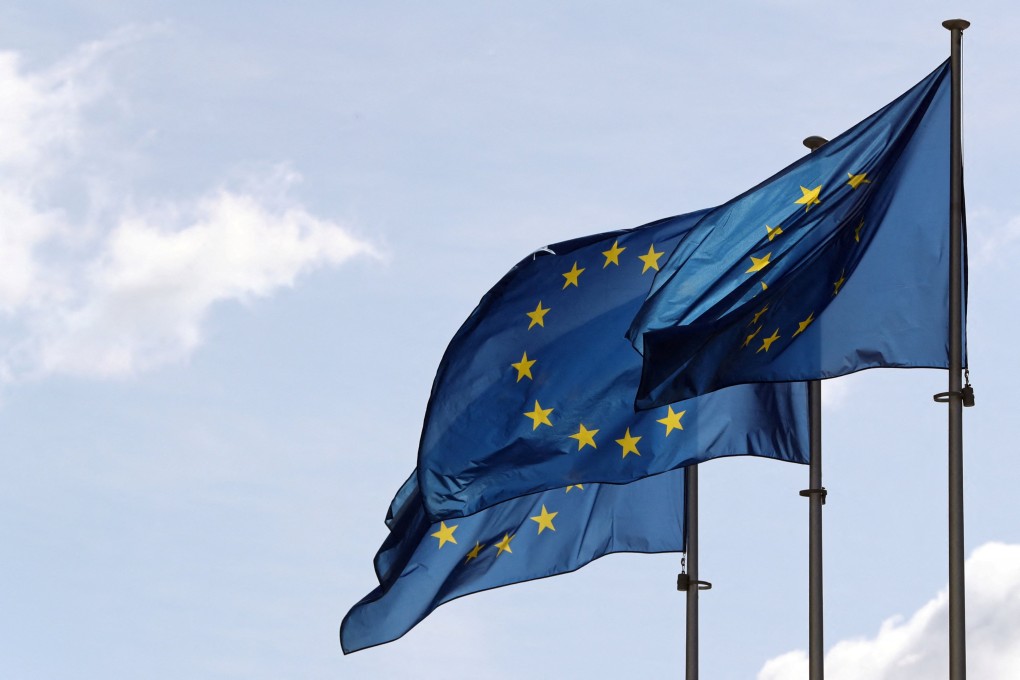 European Union flags flutter outside the EU Commission headquarters in Brussels, Belgium, in 2019. Photo: Reuters