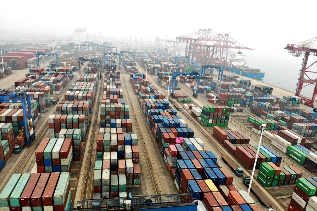 Containers stacked at the Lianyungang Port in eastern China’s Jiangsu province. Photo: Xinhua
.