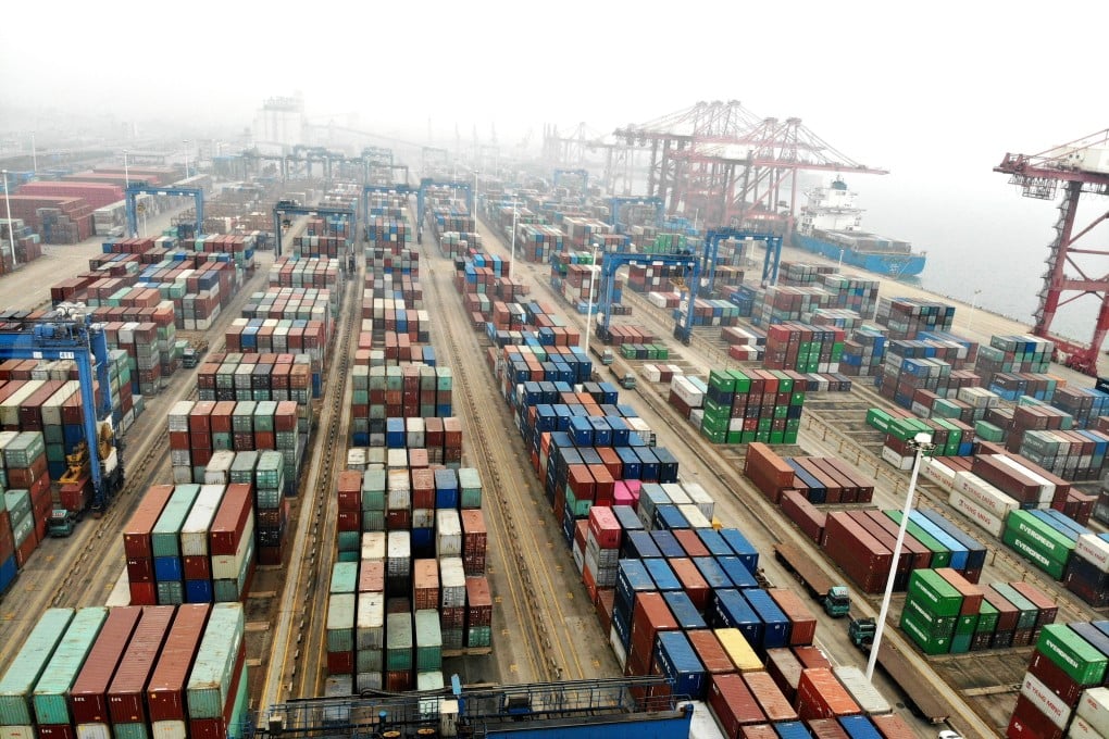 Containers stacked at the Lianyungang Port in eastern China’s Jiangsu province. Photo: Xinhua
.