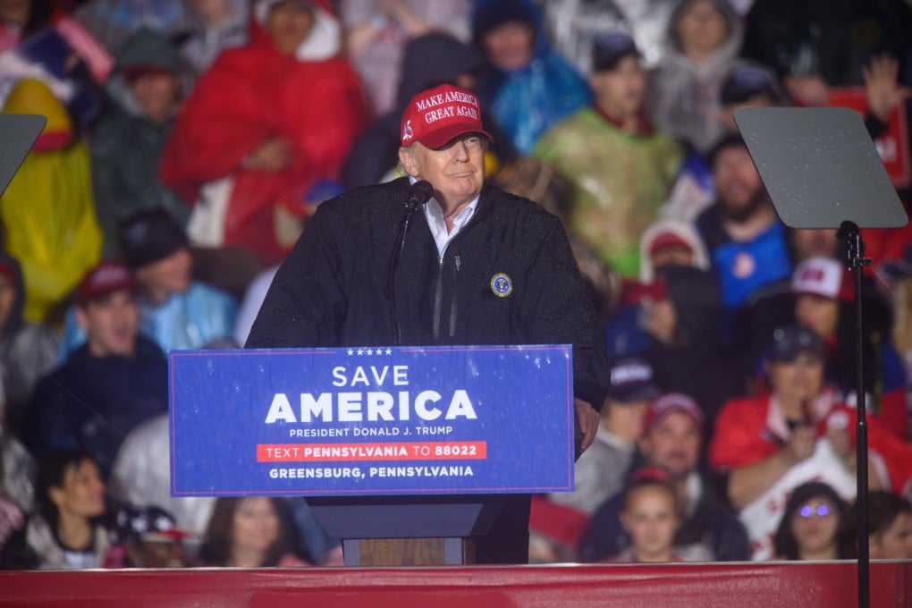 Former US President Donald Trump speaks during a Save America rally in Greensburg, Pennsylvania, US on May 6. Photo: Bloomberg