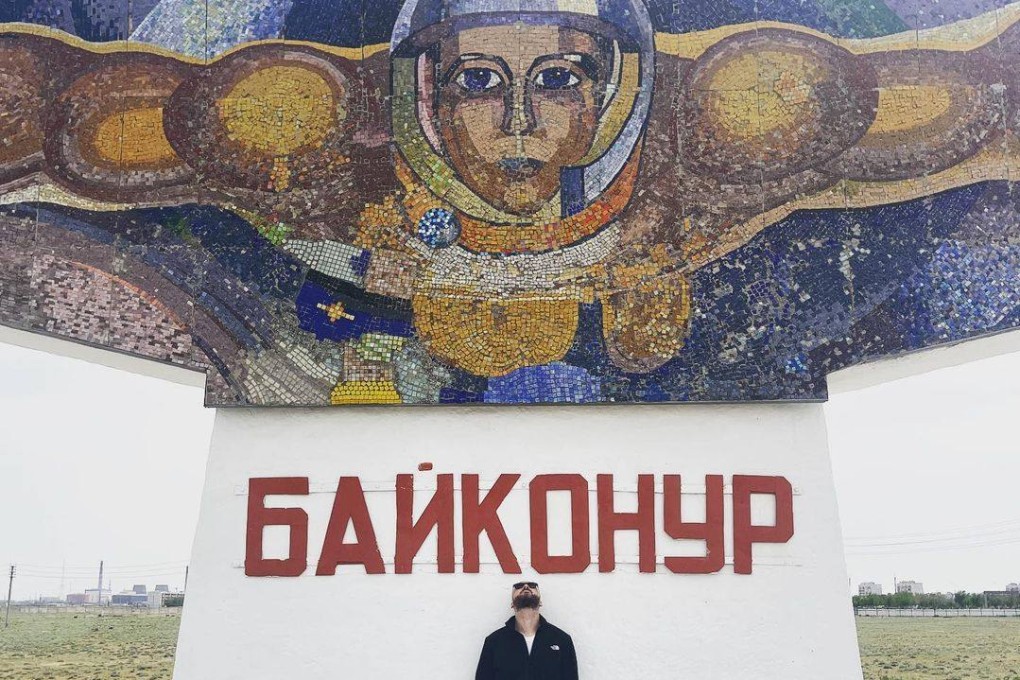 Benjamin Rich poses at the Baikonur Cosmodrome in Kazakhstan. Photo: Instagram/@realbaldandbankrupt