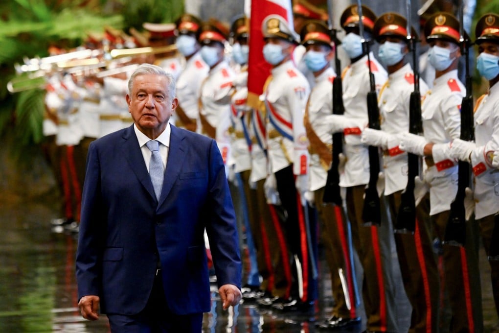 Mexico’s President Andres Manuel Lopez Obrador at the Revolution Palace in Havana, Cuba on May 8. Photo: Reuters