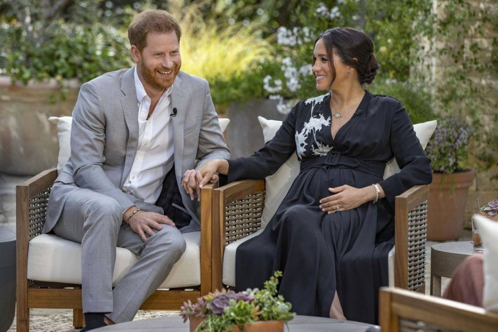 Prince Harry and Meghan, the Duke and Duchess of Sussex, when they appeared on the Oprah show: Photo: TNS