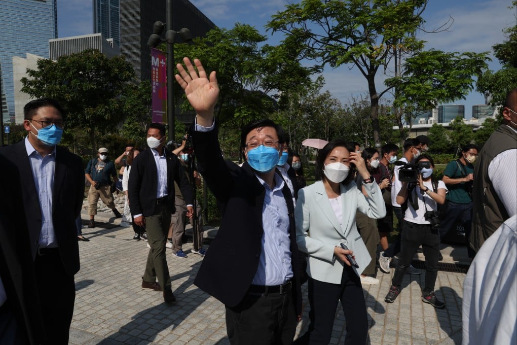 John Lee visits the West Kowloon Cultural District on May 4. He needs to show he can be a leader for all of Hong Kong. Photo: Yik Yeung-man