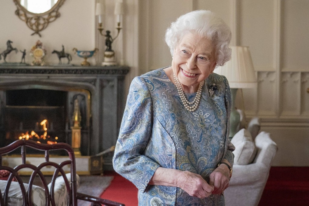 Britain’s Queen Elizabeth smiles while receiving the President of Switzerland Ignazio Cassis and his wife Paola Cassis during an audience at Windsor Castle in April. Photo: AP